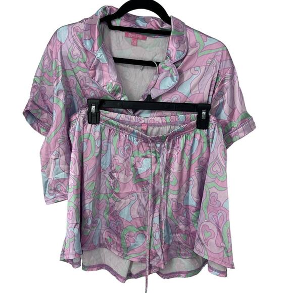 Dolls Kill Other - Dolls Kills Sugar Thrillz pajamas XXL swinging scene purple cropped shorts